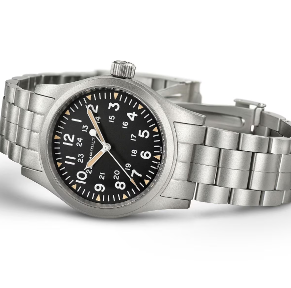 Hamilton Khaki Field Mechanical Black Dial Stainless Steel Men's Watch H69439131
