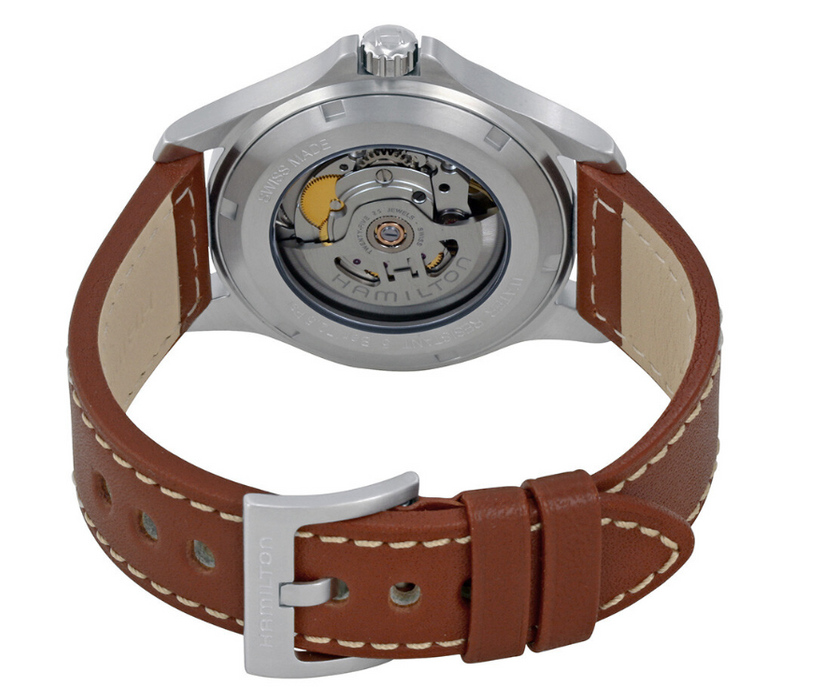 Hamilton Khaki King Black Dial Brown Leather Men's Watch H64455533