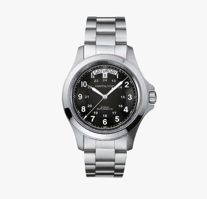 Hamilton Khaki King Black Dial Stainless Steel Men's Watch H64455133