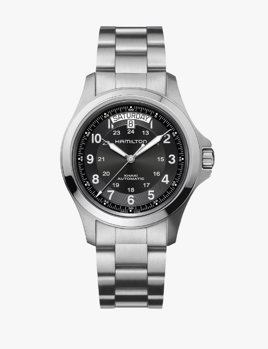 Hamilton Khaki King Black Dial Stainless Steel Men's Watch H64455133