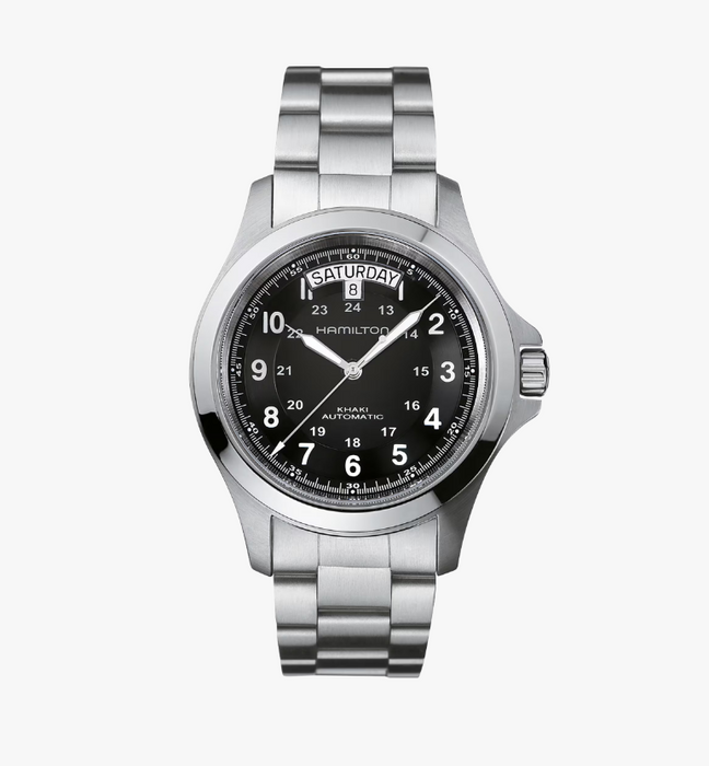 Hamilton Khaki King Black Dial Stainless Steel Men's Watch H64455133