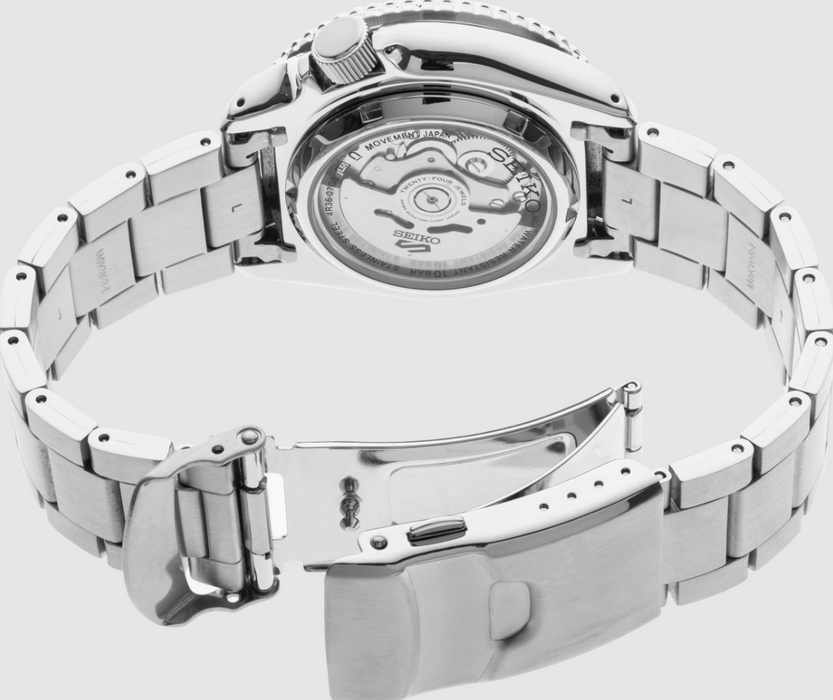 Seiko 5 Sports Green Dial Rose gold accent Stainless Steel Men's Watch SRPD63