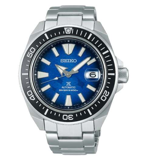 Seiko Automatic Prospex Analog Samurai Manta Ray Dial Divers Watch SRPE33