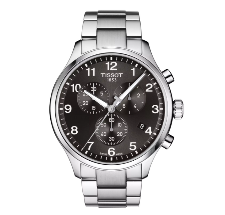 Tissot Chrono XL Classic Black Silver sporty and elegant chronograph Men's Watch T1166171105701