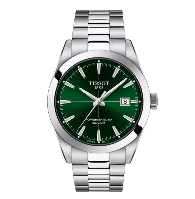 Tissot Gentleman Powermatic 80 Silicum Green Dial Men Watch T1274071109101