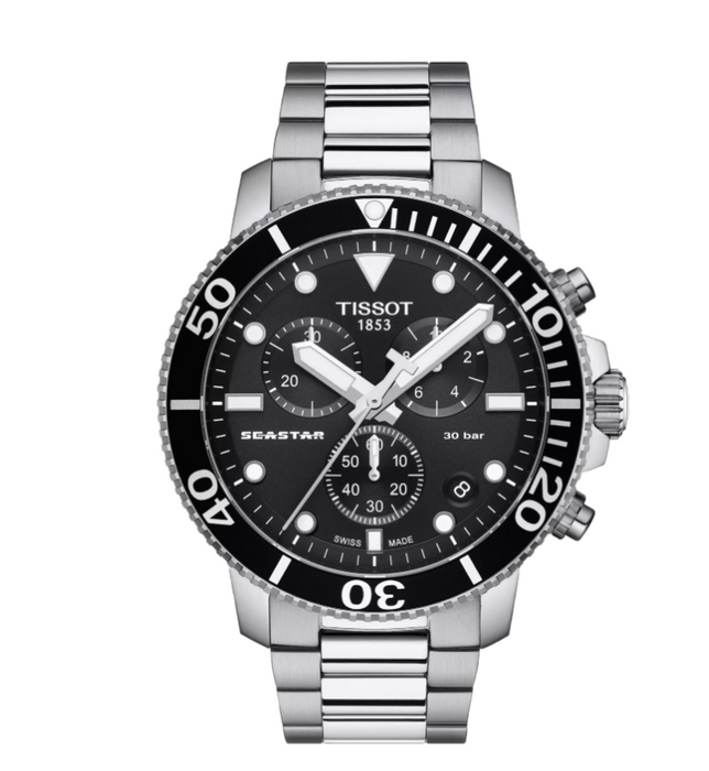 Tissot Seastar 1000 Chronograph Black Dial Men's Watch T1204171105100