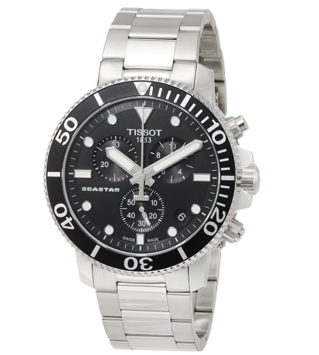 Tissot Seastar 1000 Chronograph Black Dial Men's Watch T1204171105100