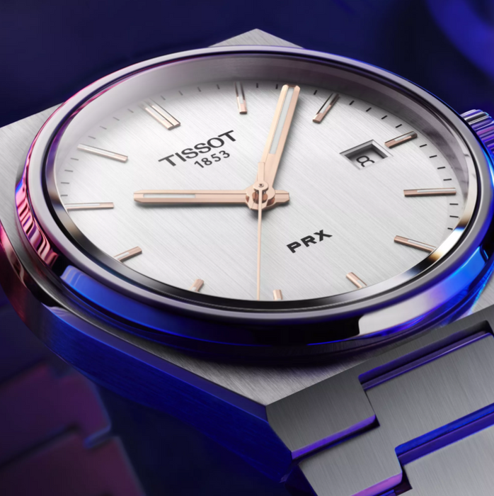 Tissot PRX Quartz Silver Dial Water Resistant Men's Watch T1374101103100
