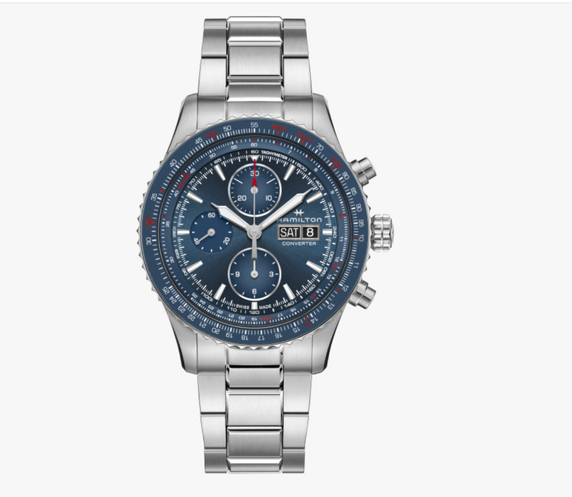 Hamilton Chronograph Watch Khaki Aviation Blue H76746140