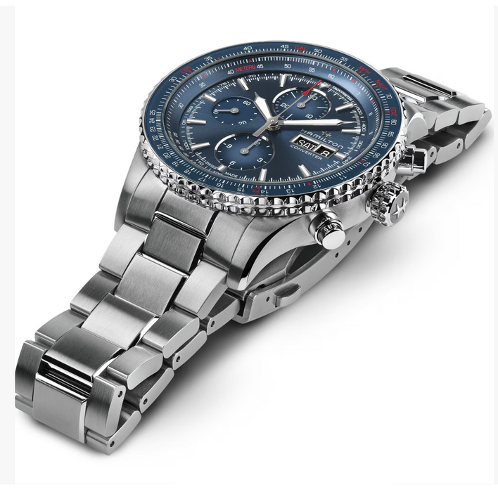 Hamilton Chronograph Watch Khaki Aviation Blue H76746140