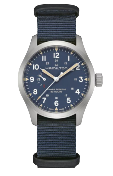 Hamilton Khaki Field Power Reserve Mechanical Blue Dial Men's Watch H69509940