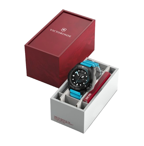 Victorinox Dive Pro Automatic Black Titanium Blue Rubber Men's Watch 242071