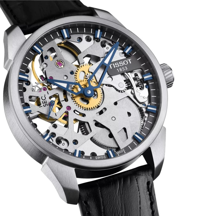Tissot T-Complication Squelette 43Mm T0704051641100 Transparent Men's Watch_4