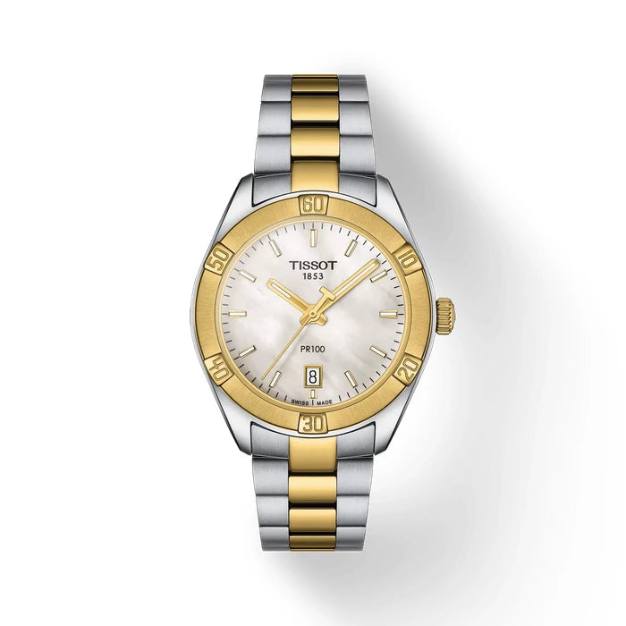 Tissot Pr 100 Sport Chic 36Mm T1019102211100 White mother-of-pearl Women's Watch_1