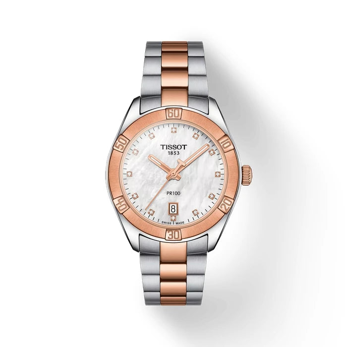 Tissot Pr 100 Sport Chic 36Mm T1019102211600 White mother-of-pearl Women's Watch_1
