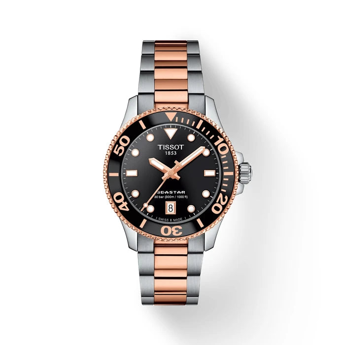 Tissot Seastar 1000 36Mm T1202102205101 Black Women's Watch_1