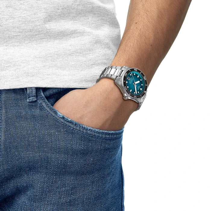 Tissot Seastar 1000 40Mm T1208071109100 Graded turquoise-black Unisex Watch_5