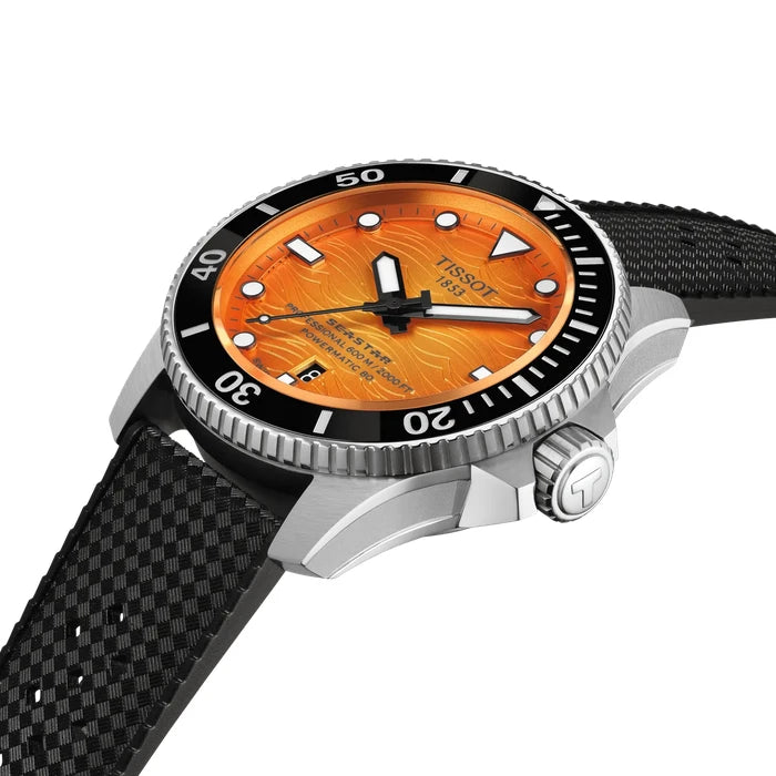 Tissot Seastar 2000 Professional 44mm Orange Watch T1209071728100