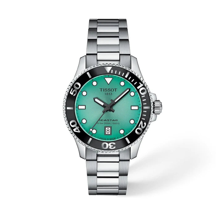 Tissot Seastar 1000 36mm Turquoise Women's Watch T1202101109100_1