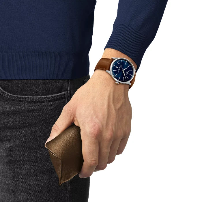 Tissot Chemin Des Tourelles 42Mm T1394071604100 Blue Men's Watch_5