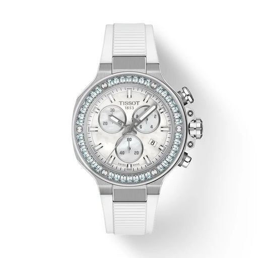 Tissot T-Race 38Mm T1418179711100 White mother-of-pearl Unisex Watch_1