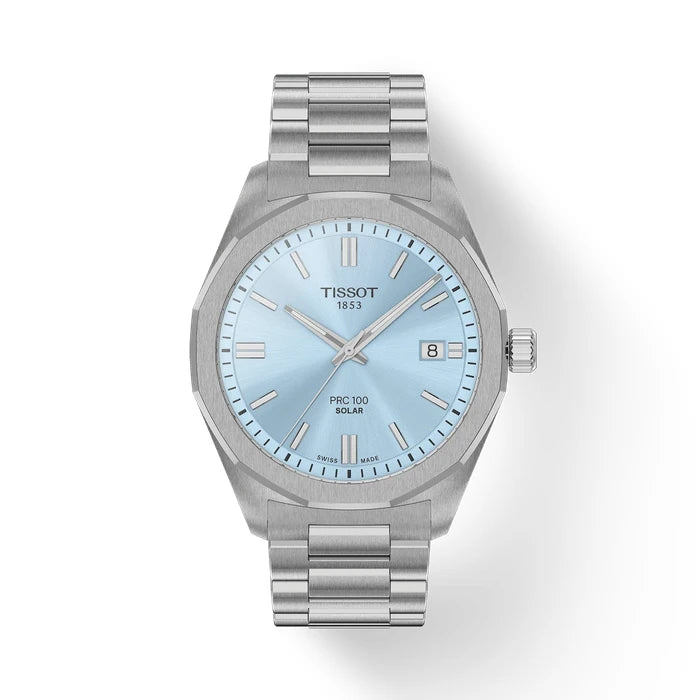 Tissot Prc 100 Solar 39Mm T1514221135100 Ice blue Men's Watch_1