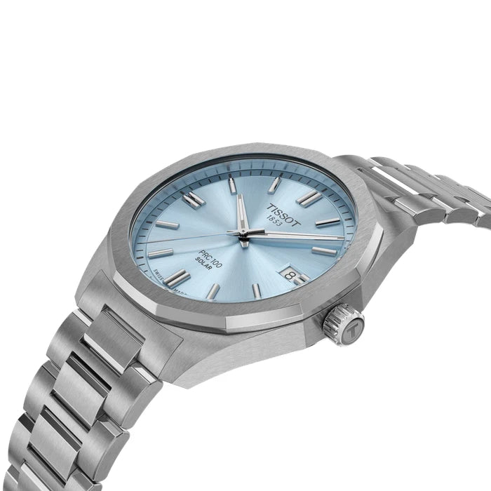 Tissot Prc 100 Solar 39Mm T1514221135100 Ice blue Men's Watch_5