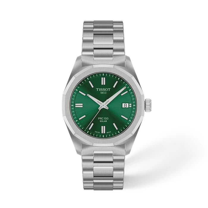 Tissot PRC 100 Solar 34mm Green Watch T1518221109100