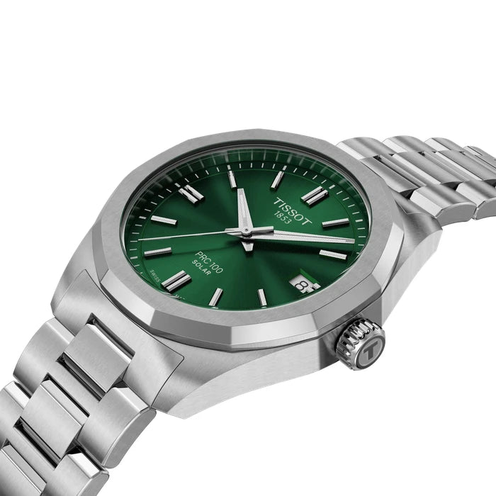 Tissot PRC 100 Solar 34mm Green Watch T1518221109100