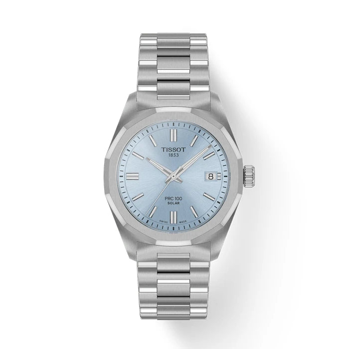 Tissot Prc 100 Solar 34Mm T1518221135100 Ice blue Women's Watch_1