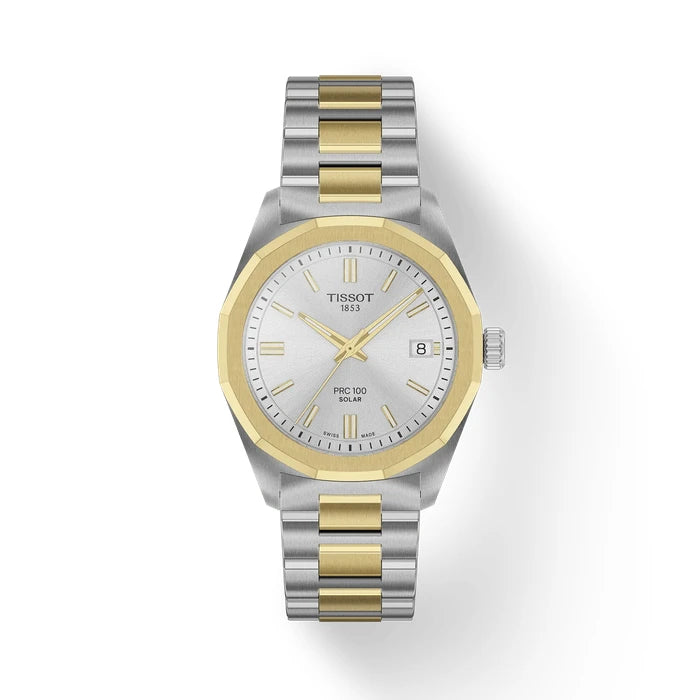 Tissot Prc 100 Solar 34Mm T1518222203100 Silver Unisex Watch_1