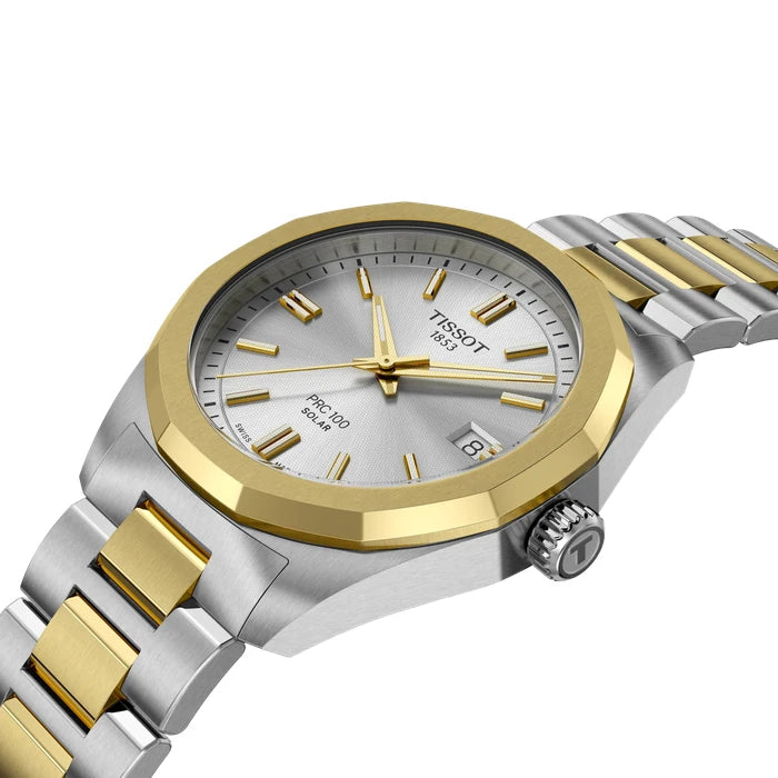 Tissot Prc 100 Solar 34Mm T1518222203100 Silver Unisex Watch_5