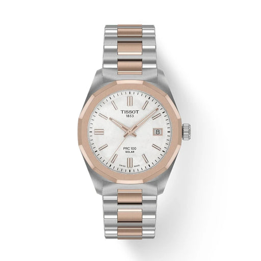 Tissot Prc 100 Solar 34Mm T1518222211100 White mother-of-pearl Women's Watch_1