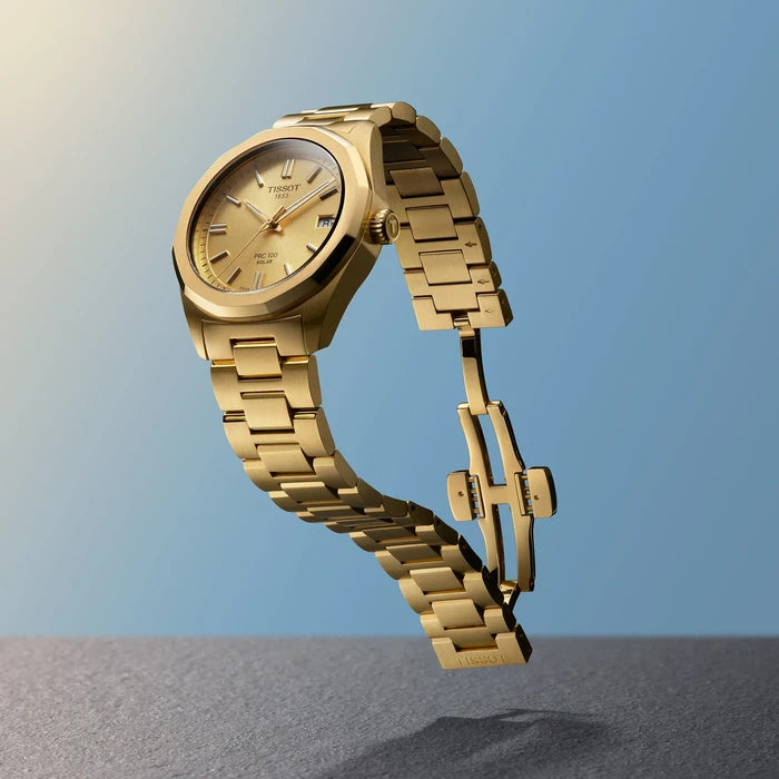 Tissot Prc 100 Solar 34Mm T1518223302100 Champagne Women's Watch_9