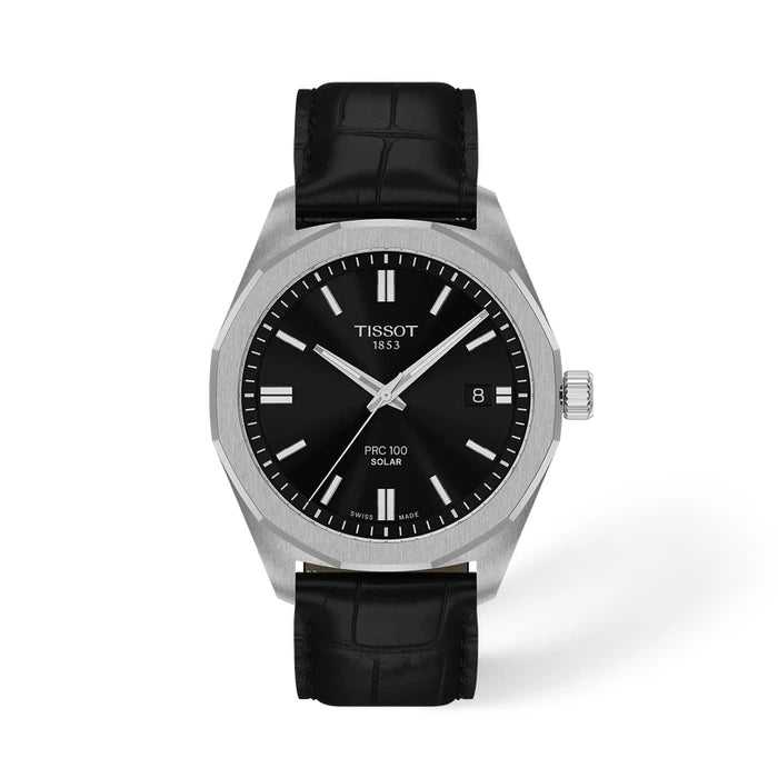 Tissot PRC 100 Solar 39mm Black Men's Watch T1514221605100_1