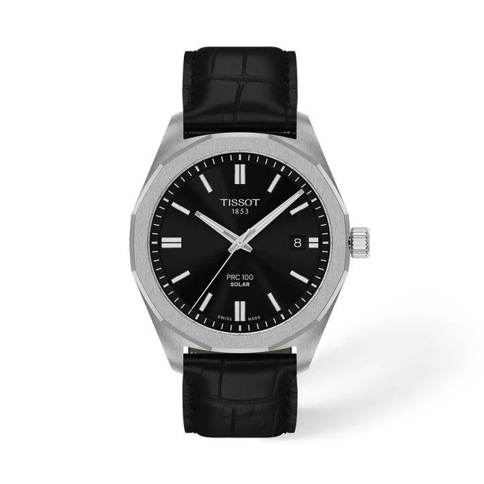 Tissot PRC 100 Solar 39mm Black Men's Watch T1514221605100_2