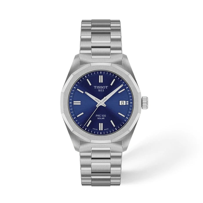 Tissot PRC 100 Solar 34mm Blue Women's Watch T1518221104100_1