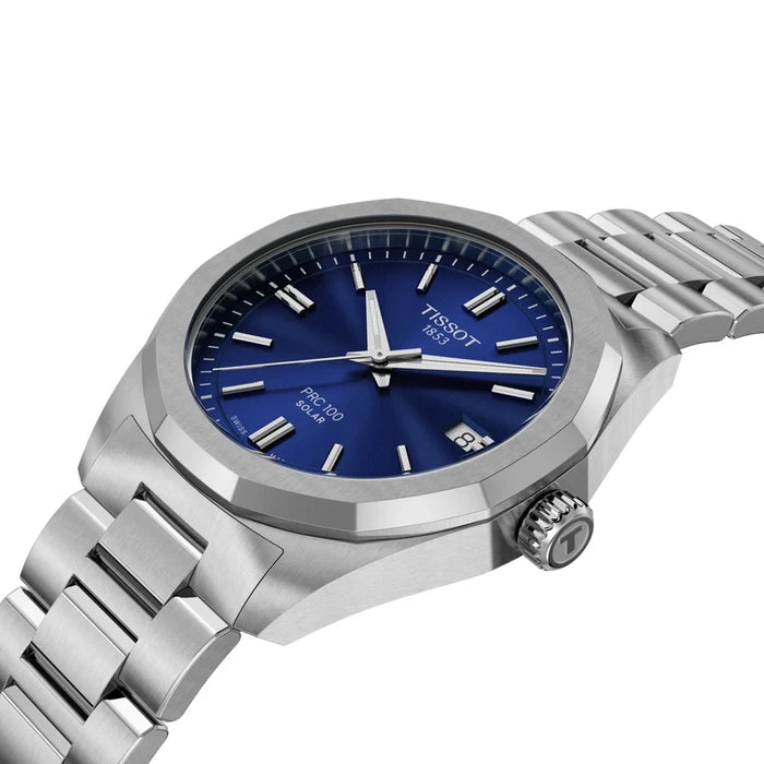 Tissot PRC 100 Solar 34mm Blue Women's Watch T1518221104100_5