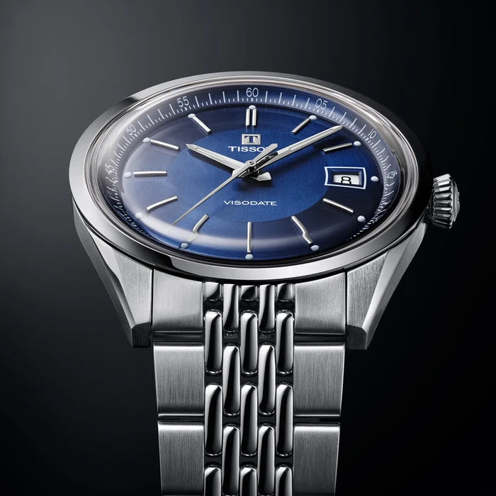 Tissot Visodate 39mm Blue Men's Watch T1574071104100_8