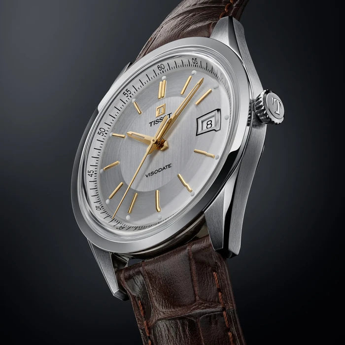 Tissot Visodate 39mm Silver Men's Watch T1574071603100_6