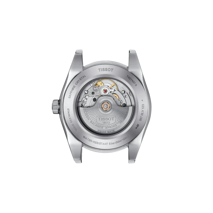 Tissot Gentleman Gold Bezel 40mm Silver Watch T9274074103101
