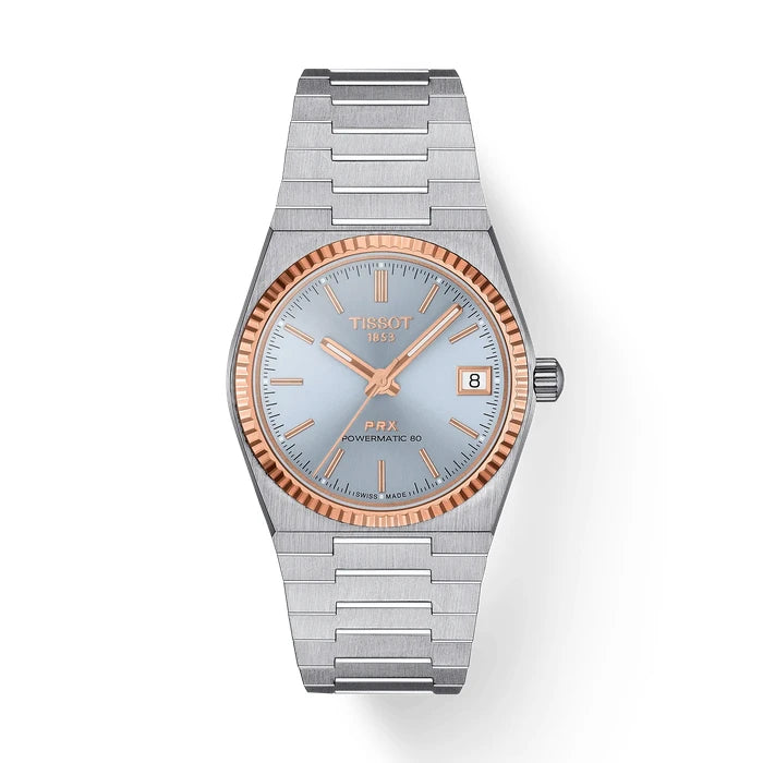 Tissot Prx Gold 35Mm T9312074135100 Ice blue Unisex Watch_1