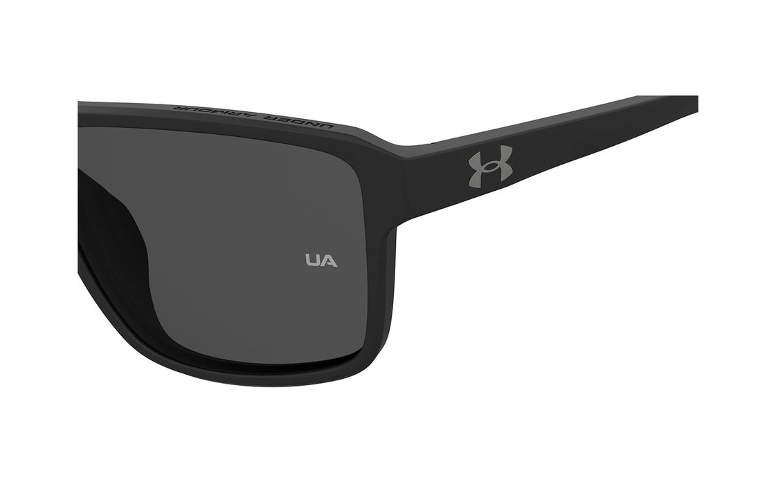 Under Armour UA Kickoff/F 003M9 Matte Black Full Rim Rectangular Sunglasses