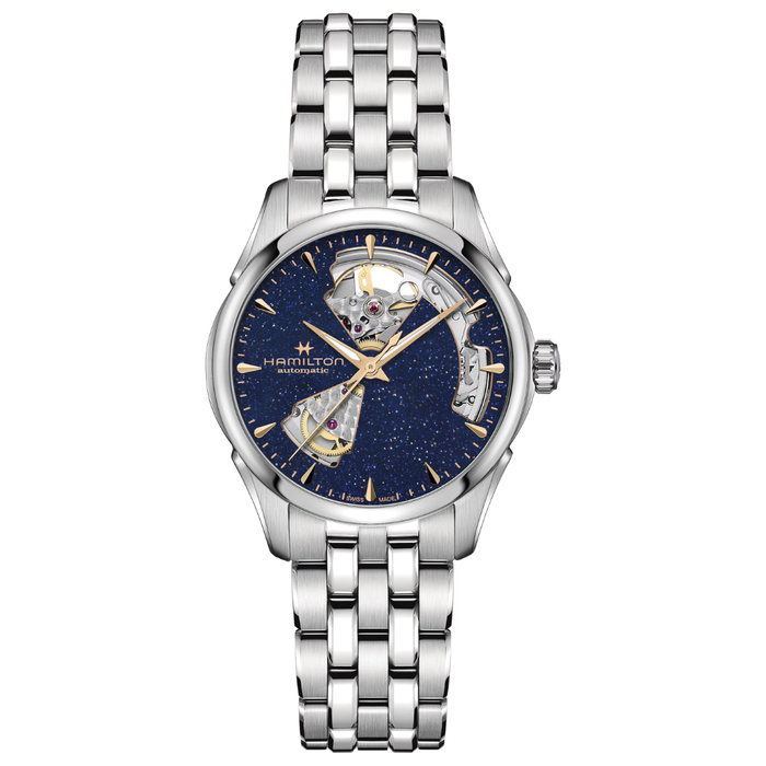 Hamilton Jazzmaster Open Heart Lady Auto Automatic 36mm Blue Dial Watch H32215142