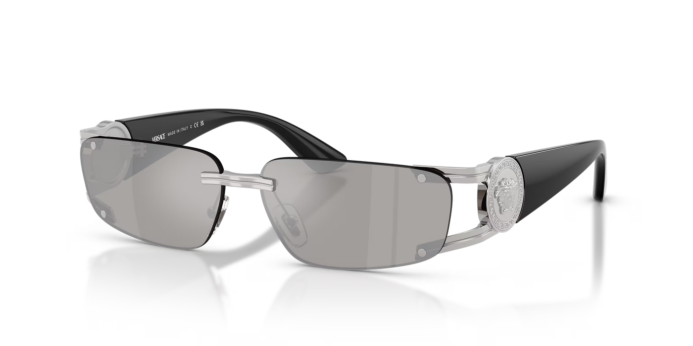 Versace Silver Rimless Men’s Sunglasses 0VE2291 10016G