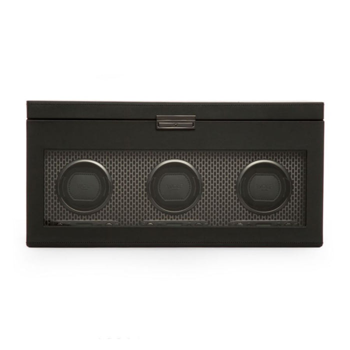 triple watch winder with storage