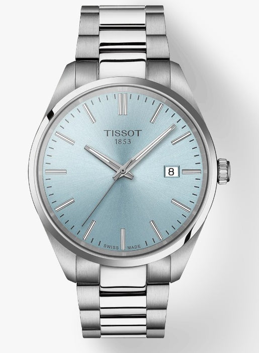 Tissot PR 100 Quartz 40mm Ice Blue Dial Steel Men's Watch T1504101135100