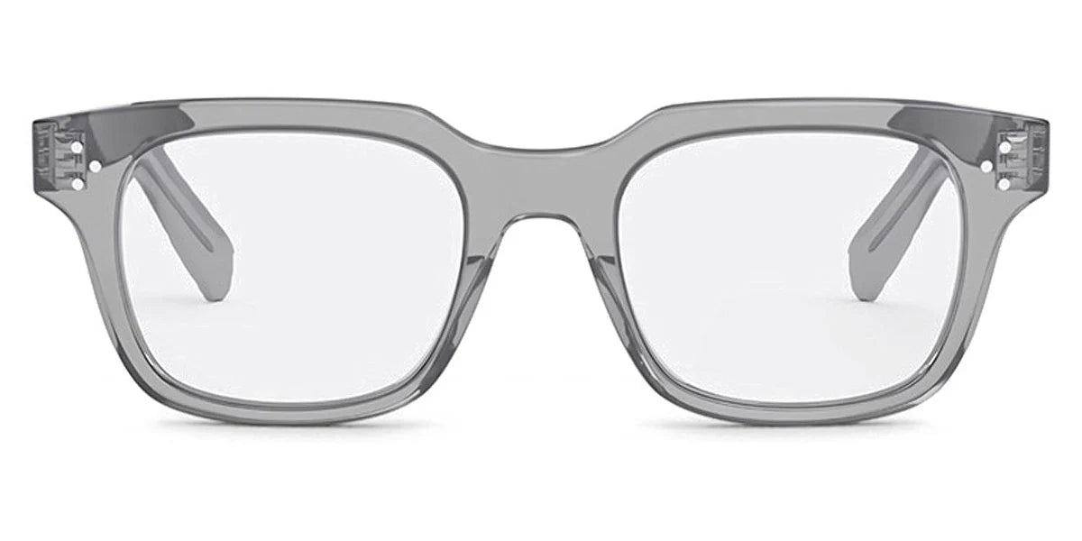 Celine 3 DOTS CL50120I 020 Transparent Grey Geometric Men's Eyeglasses