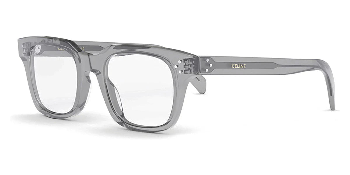 Celine 3 DOTS CL50120I 020 Transparent Grey Geometric Men's Eyeglasses