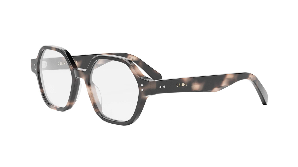 CELINE THIN CL50142I 055 Shiny Coloured Havana Geometric Women's Eyeglasses
